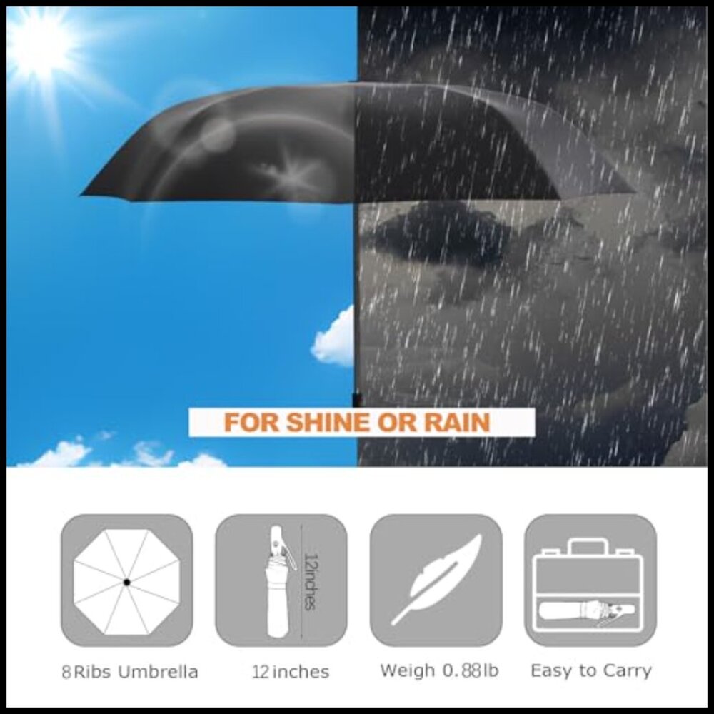 Compact Automatic Folding Umbrella Portable Light… - image 5